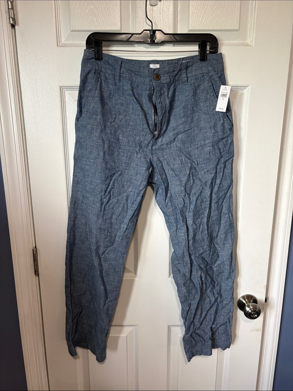 GAP Blue Chambray Casual Trousers. NWT